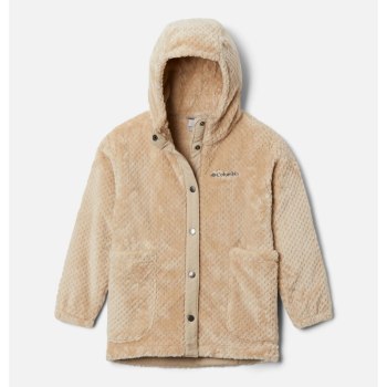 Columbia Jakne Za Djevojčice - Fire Side Long Sherpa Fleece Kaki Boja | UJLO-70928